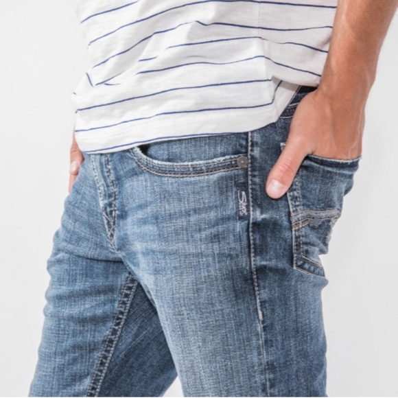 Silver Konrad Slim Fit Slim Leg Jean - Picture 5 of 16